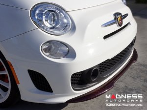 FIAT 500 Front Spoiler - Carbon Fiber - Red Candy